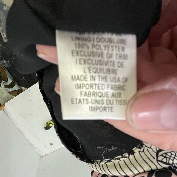 Milly Black Strapless Printed Mini Dress Size 2 - Picture 6 of 7